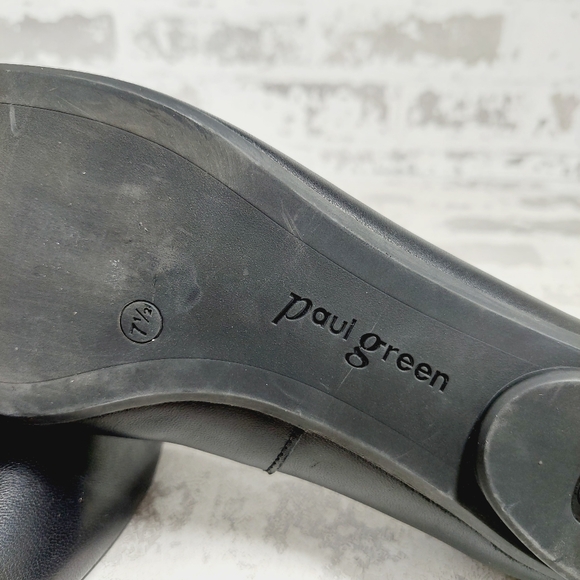 Paul Green Round Toe Black Slip ON Ballet Flats H703 - Picture 7 of 11